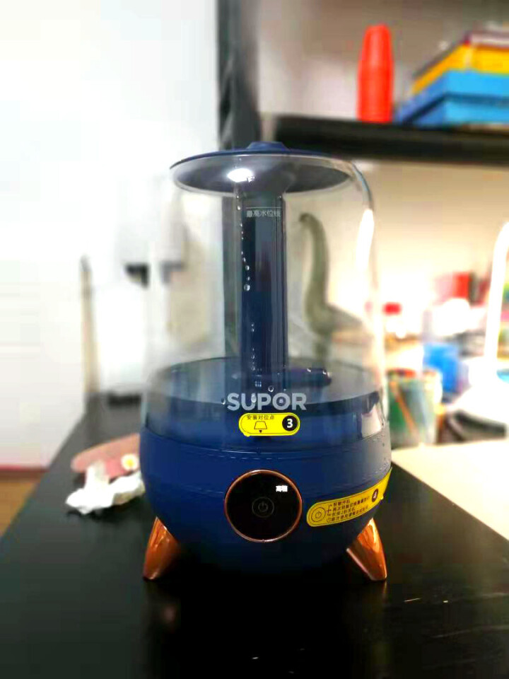 苏泊尔（SUPOR） 空气加湿器迷你 家用卧室轻音超声波补水 香薰机易清洁 3.5L透明水箱大容量