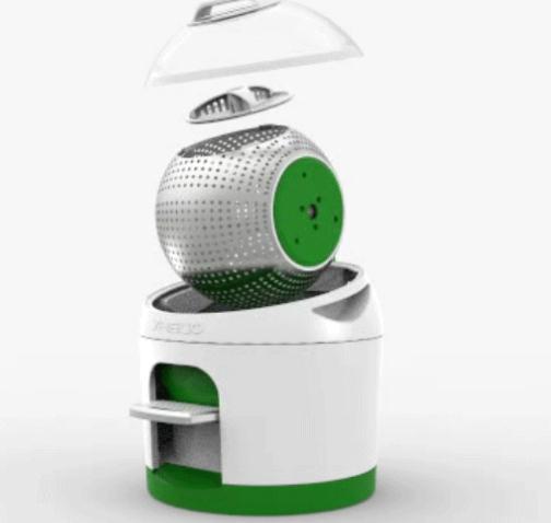 加拿大Yirego公司推出免插电的脚踩洗衣机Drumi-起风网