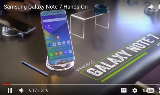 三星Galaxy Note 7手机面世，一个眼神可解锁