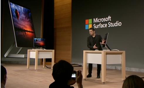 微软最薄桌机屏幕Surface Studio亮相 小画家明年变3D