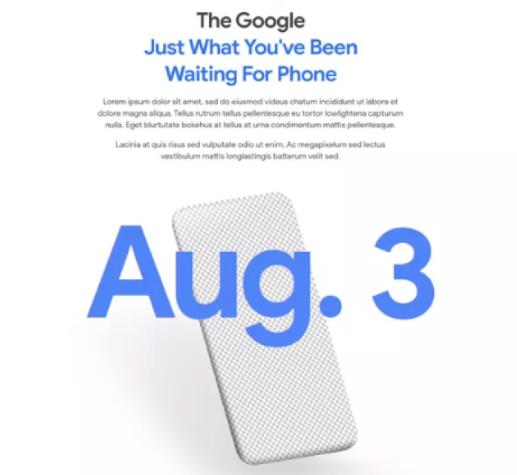 谷歌新手机Pixel 4A 8月3日推出
