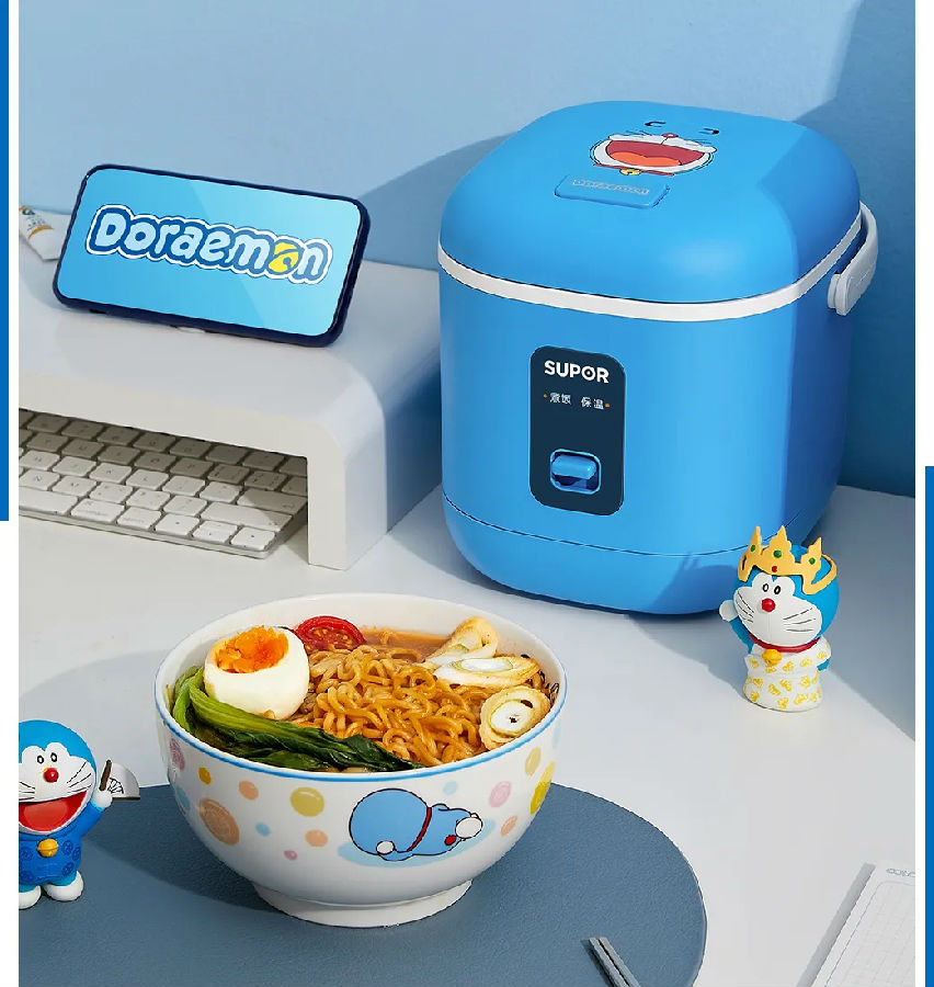 哆啦A梦系列上新！高颜值电饭煲和养生壶，有颜有料！