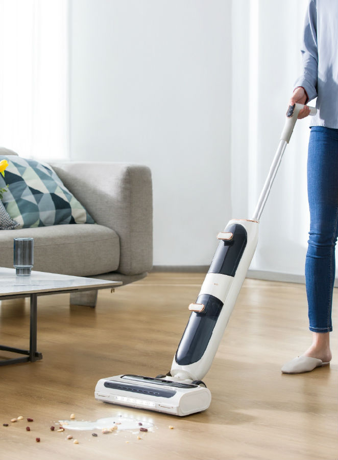 摩飞智能洗地机：扫拖洗全能+双倍续航力，带来一站式清洁体验