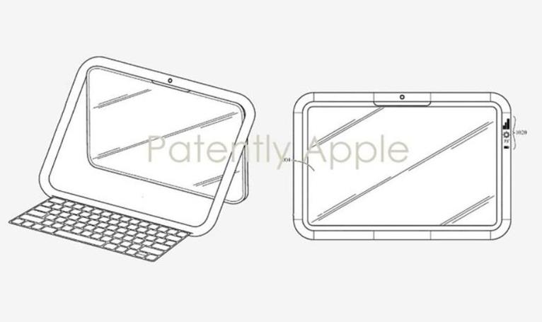苹果新专利曝光 折叠框iPad拥有二合一功能